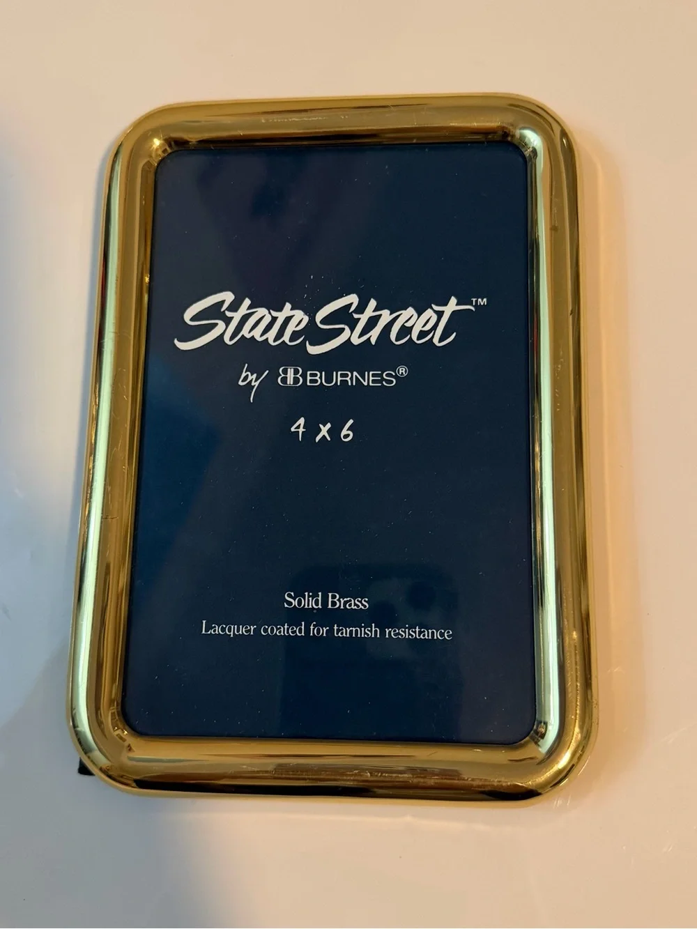 Burnes of Boston State Street Solid Brass 4x6 Photo Frame